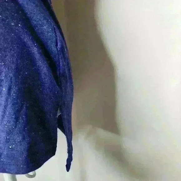 Apt. 9 women's sparkly blue mock neck long sleeve top size PXS - Picture 5 of 8